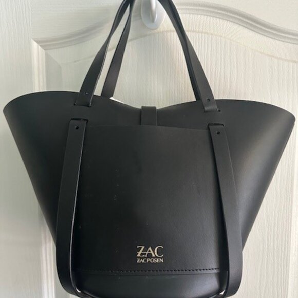 Zac Posen Leather Bucket Bag - Picture 2 of 6